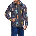 thumbnail image 2 of Kdxio Cartoon Dinosaur Print Men Hoodies Casual Hoodies for Men with Zip Pockets Full Zip Long Sleeve Sweatshirt Sports Hooded Jacket-3X-Large, 2 of 5