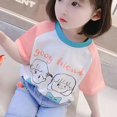 thumbnail image 1 of Camiseta para niñas, ropa de verano para bebés, camiseta de manga corta con estampado de gato y Animal, camisetas para niños, camisetas para niñas, niños pequeños, talla de ropa 130 Gao Jinjia LED, 1 of 2