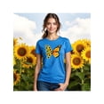 thumbnail image 1 of Blusa con Estampado de Mariposa y Girasoles – Diseño Único y Significativo Color Aqua Talla Mediana Marca Emil SaEs, 1 of 4