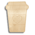 thumbnail image 2 of Unfinished Wood Etched Cute Latte Shape 30" / 1/4", 2 of 2