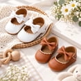 thumbnail image 6 of Bonario 2 Pairs Baby Girls Dress Shoes Infant Mary Jane Bowknot Flats Non-Slip Sole Princess Shoes for Newborn 3-18 Months, 6 of 8