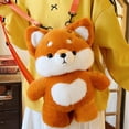 thumbnail image 4 of Cute Fox Plush Backpack 3D Fox Plush Bag Animal Plush Toy Soft Stuffed Shoulder Bag Kawaii Carrier Backpack Soft Animal Shoulder Bags Funny Gifts, 4 of 7