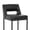 Black/Black Leg, variant on ClinQ Counter Height Bar Stools Set of 1, Hollow Back Kitchen Island Barstools, Upholstered Faux Leather Counter Stools with Metal Frame, Beige