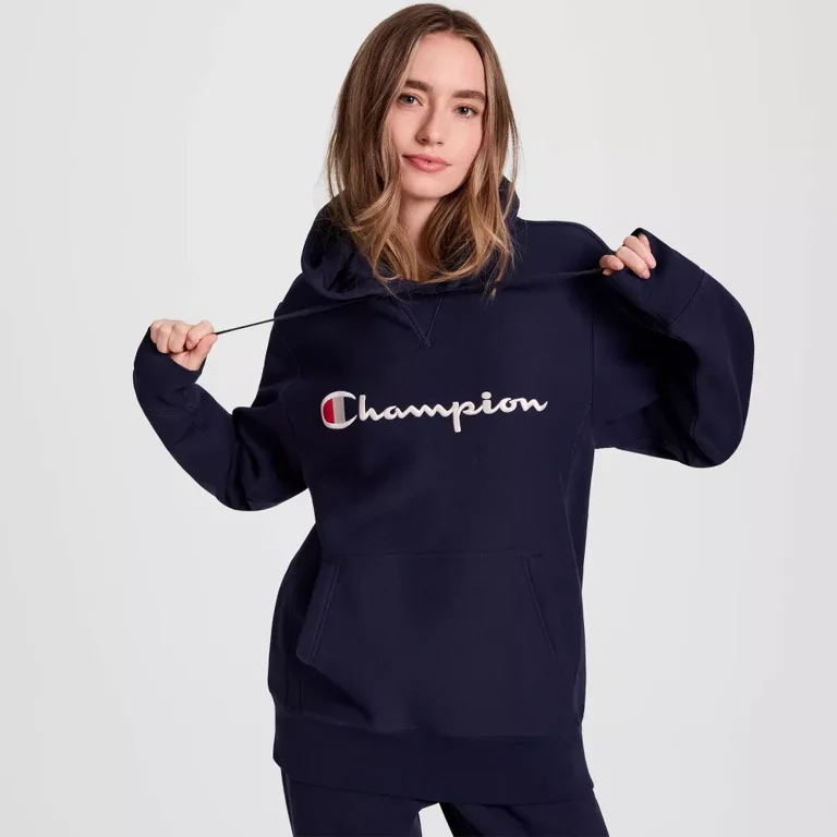 Champion Adult Sizing Iconic Embroidered Hoodie - Navy - Walmart.com