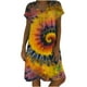 thumbnail image 1 of Vestido holgado de manga corta con cuello en V suelto informal para mujer Pompotops ghjkhdj10991, 1 of 6