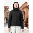 thumbnail image 5 of CAMEL Women's Ski Jackets Waterproof Fleece Jakcet Warm Hooded Windproof Winter Snow Outerwear Coats Black, 5 of 11