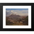thumbnail image 2 of Edward Lear 18x14 Black Modern Framed Museum Art Print Titled - Landscape with Goatherd, 2 of 5