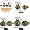 thumbnail image 2 of 240Pcs 3Sizes Mini Jingle Bell Vintage Bronze Small Elliptical Brass Bell for Crafts and Christmas Festival Decor8-12mm, 2 of 6