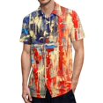 thumbnail image 1 of Eashery Shirts for Mens 4D Digital Printing Men's Casual Button Down Dress Shirt Pink 3XL, 1 of 5