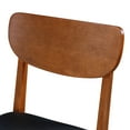 thumbnail image 3 of Better Homes & Gardens Greyson Mid-Century Dining Chairs, Black Faux Leather, Acorn Finish, Set of 2, 3 of 15