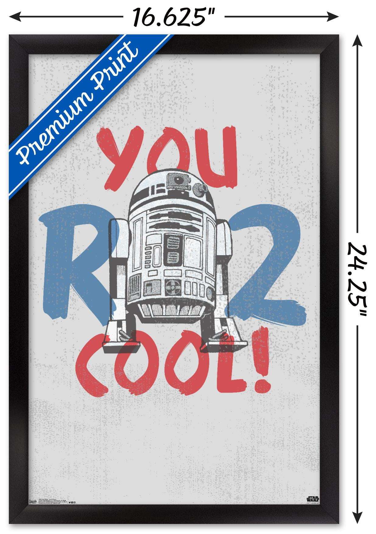 Star Wars: Saga - You R2 Cool Wall Poster, 14.725" x 22.375", Framed