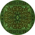 thumbnail image 1 of Ahgly Company Indoor Round Persian Green Traditional Area Rugs, 3' Round, 1 of 1