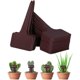 thumbnail image 1 of Paquete de 100 miniletreros para plantas, estacas de plástico en forma de T para plantas, letreros marrones para plantas para etiquetar, etiquetas reutilizables para plantas de jardín resistentes a la, 1 of 5