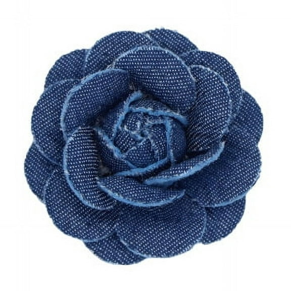 Namzi 10Pcs Woolen Fabric Flower Embellishment Heads Cloth Camellia Flower Supplement DIY for Headband Garment Shoes Hat Bag Decoration Hand Crafts Accessories-Blue