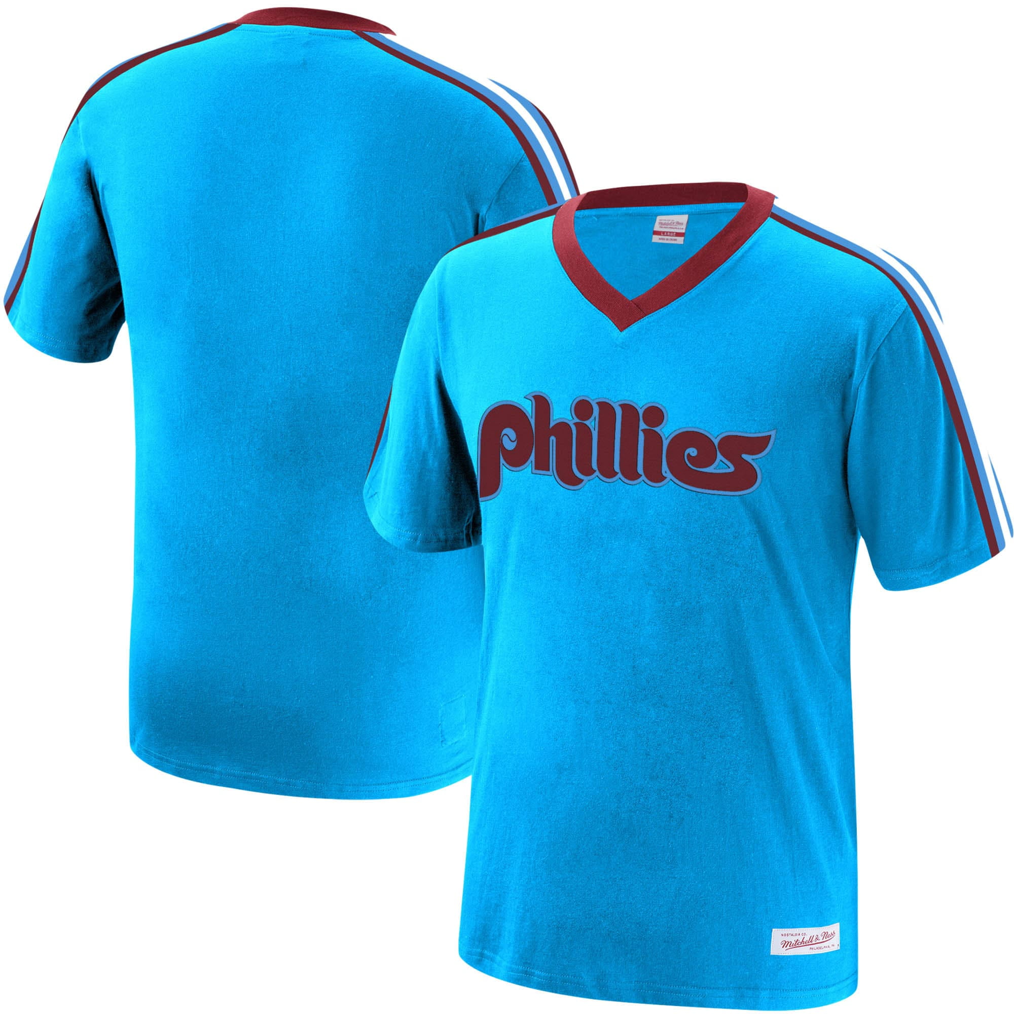 Philadelphia Phillies Mitchell & Ness Overtime Win VNeck TShirt