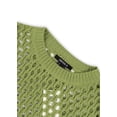 thumbnail image 5 of Forever 21 Open-Knit Crochet Sweater, Color-Grass Green, Size-S, 5 of 6