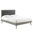 thumbnail image 2 of Modway Willow King Wood Platform Bed With Splayed Legs in Gray Charcoal, 2 of 10