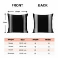 thumbnail image 6 of Decorative Throw Pillow Covers 12x20 Inch Set of 2 Black Striped Home Decor Pillow Cases for Couch, Black White Stripes Cushion Case for Living Room Bedroom Bed Car Chair, 6 of 9