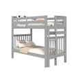 thumbnail image 2 of Bedz King Tall Bunk Beds Twin over Twin Mission Style with End Ladder, Gray, 2 of 9