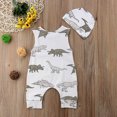 thumbnail image 5 of Combinaison Dinosaure pour Garçons Sans Manches et Chapeau Ensemble 2 Pcs, 5 of 5