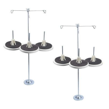Uxcell Triple Cone Spool Stand Universal Iron 3 Thread Stand 2 Pack