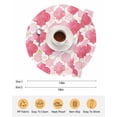 thumbnail image 6 of 13 Inch Round Placemats Set of 6, Pink Geometric Moroccan Non Slip Heat Insulation PP Table Mats, Abstract Art Pink Ombre Modern Washable Place Mats for Kitchen Dining Party Table Decor, 6 of 7