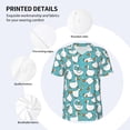 thumbnail image 3 of Uemuo Cartoon Funny Goose Print Mens Polo Shirts Baseball T-shirt Performance Short Sleeve Golf Shirt Moisture Wicking Athletic Casual Collared T-Shirt-3X-Large, 3 of 7