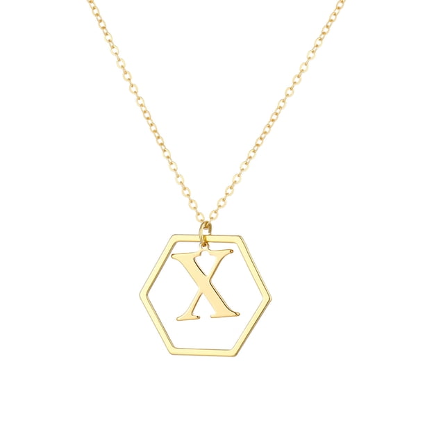 Collar para mujer, joyería para mujer, joyería de moda para mujer, regalo para mujer, 26 collares con colgante de cadena con nombre y letras en inglés, joyería, collares de moda.