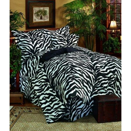 Karin Maki Zebra - Kimlor Mills Karin Maki Zebra Complete Bed Set, Full, Black