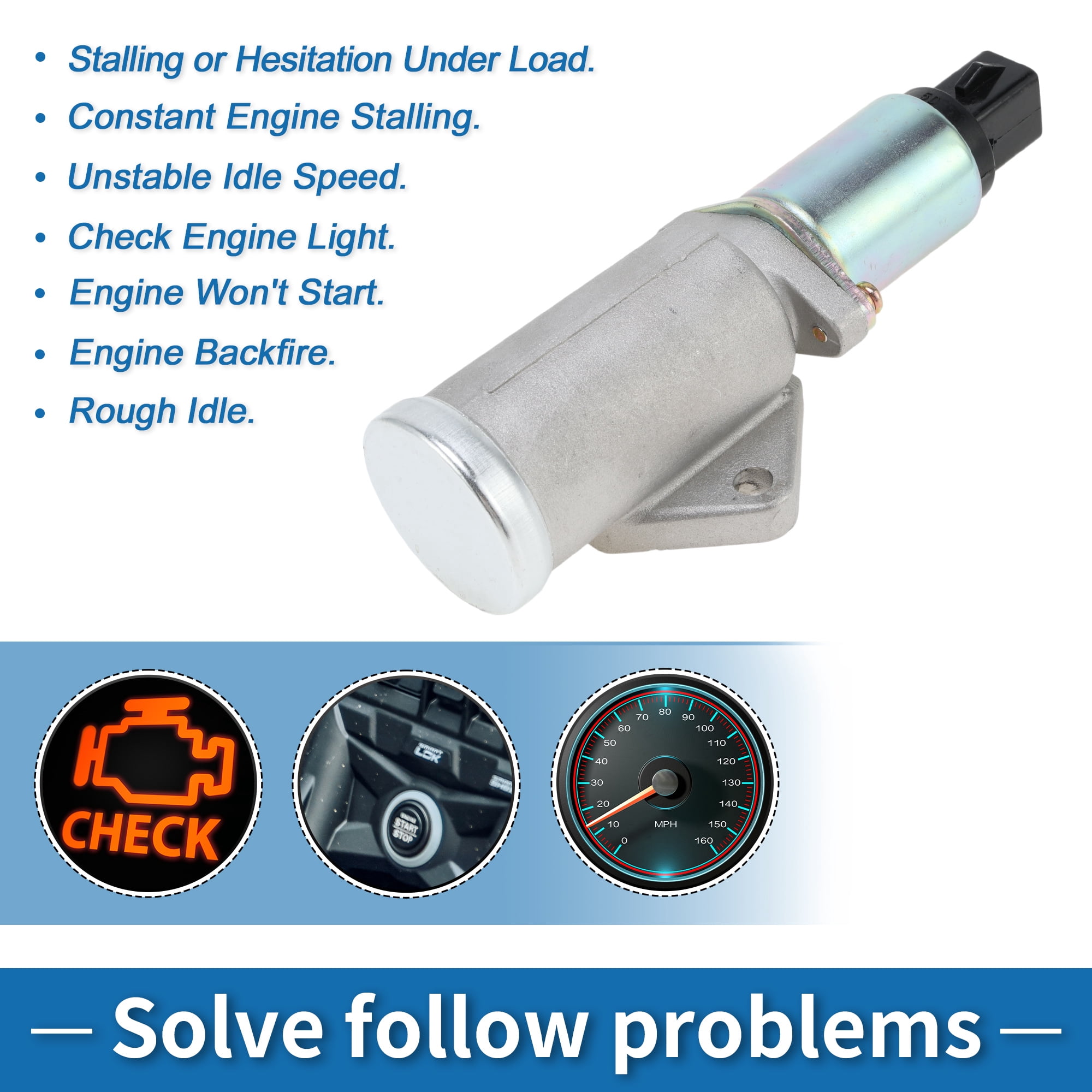Unique Bargains Car Idle Air Control Valve for Ford Aerostar 1986-1991 Replace No.87TF9F715AA IACV Idle Motor Idle Air Control Valve for Stable Engine Operation