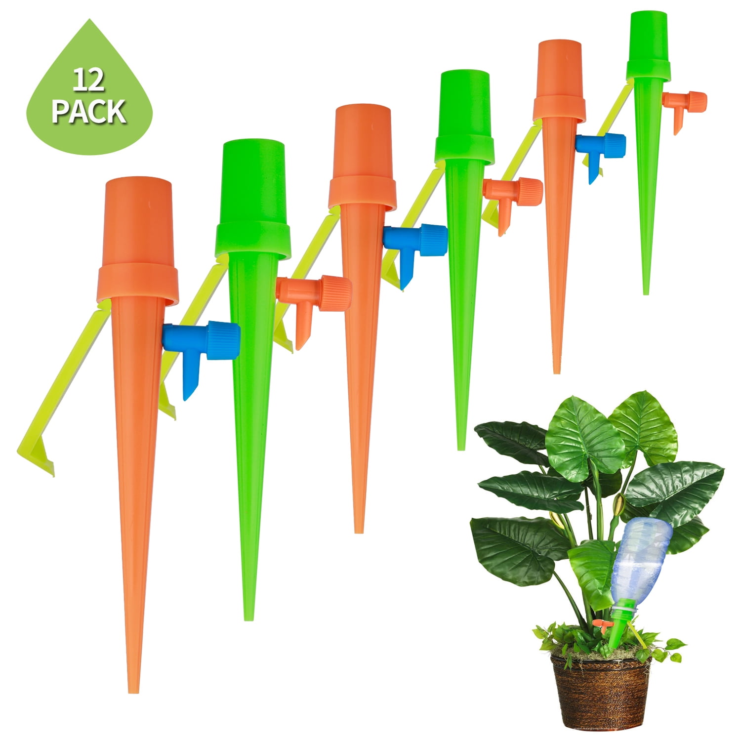 12X Auto Self Watering Device Waterer Houseplant Plant Feeder Irrigation System 