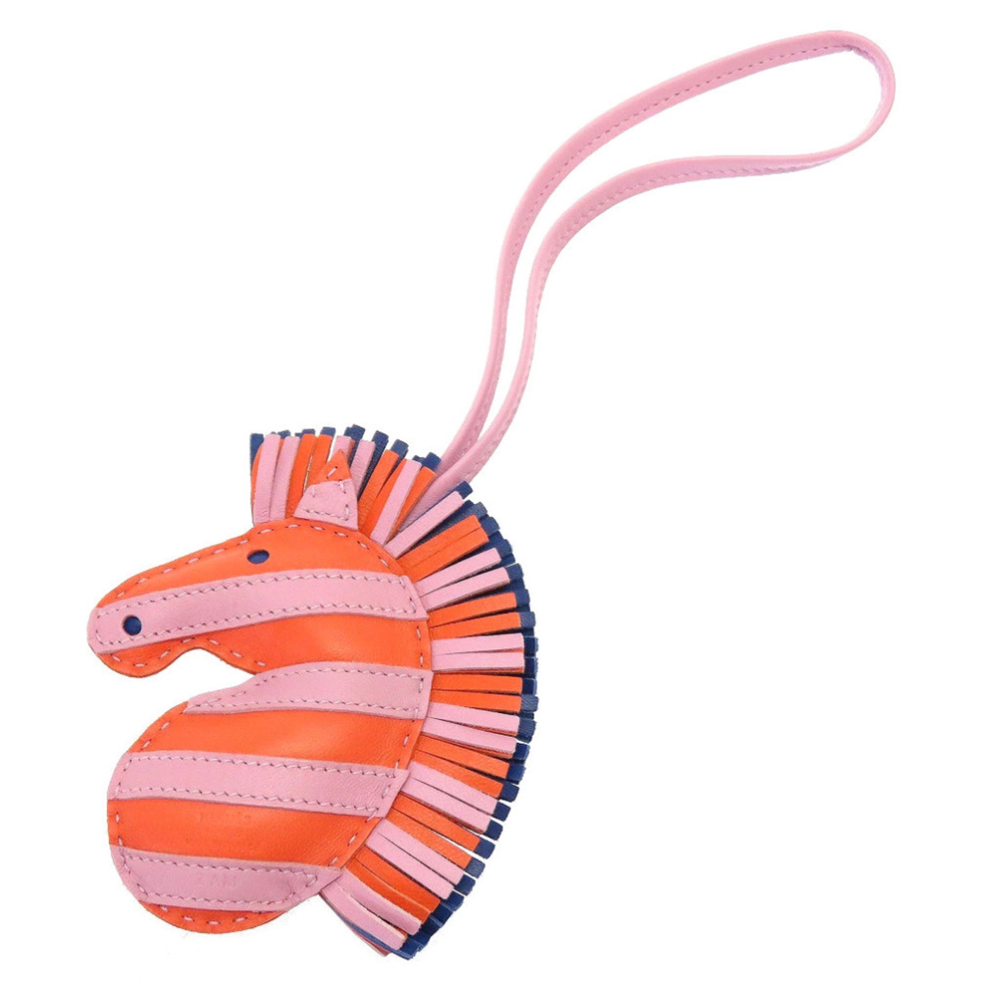 HERMES Pre-Owned Unused Herms GZ Savanna Z Stamp (2021) Annieu Milo Keychain Bag Charm...