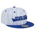thumbnail image 3 of Men's New Era  White Golden State Warriors Wordmark Pinstripe 59FIFTY Fitted Hat, 3 of 5