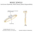 thumbnail image 6 of Rosec Jewels Lab Diamond Heart Ring for Women - 5 mm Heart - Promise Engagement Ring - EF-VS Grade, 10K Yellow Gold, US 3.00, 6 of 7