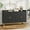 Dressers | Black, variant on 47.2" Fluted Sideboard with Storage Cabinet, Modern Kitchen Sideboard with Adjustable Shelves, Media Console Buffet Cabinet with Doors for Living Room, Kitchen, Entryway, Grey