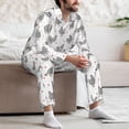 thumbnail image 7 of Salouo Funny Chicken Print Button-Front Long Sleeve Pajama Set for Men, Soft 2Pjs Men's Long Sleeve Sleepwear-Large, 7 of 7
