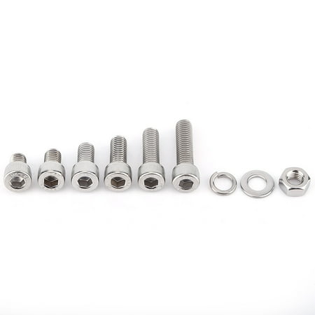

Steel Hex Socket Cap Head Screws with Hex Nut Washers Assortment (M8x60pcs)