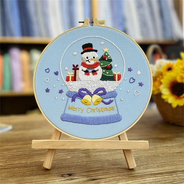 Chmadoxn Cross-Stitch Beginner's Embroidery Flower Kit Beginner Hand Embroidery 0 Based Diy Hand Embroidery Material Package embroidery embroidery