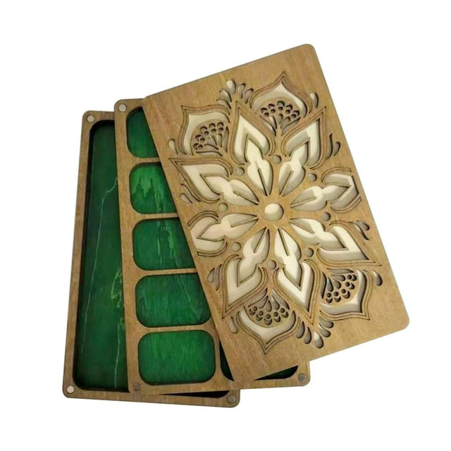 segolike Bead Sorting Tray Wooden Organizer Box Beading Display Bead Storage Solution 19.5cmx12cmx2.5cm