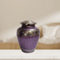 thumbnail image 3 of Etched Leaves Handcrafted Large Adult Cremation Urn for Human Ashes — With Velvet Bag, 3 of 3