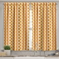 thumbnail image 2 of Ambesonne Retro Valance & Curtain, Wavy Pattern Half Moon, 55"x24", Orange Yellow Dust, 2 of 6