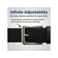 thumbnail image 4 of CTM  Braided Stretch Belt Silver Buckle Adjustable Elastic (Men), 4 of 7