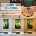 thumbnail image 3 of Touch Control Table Lamp with LED Bulb Bedside Lamp for Bedroom Living Room Green and Yellow Sunset, 3 of 8