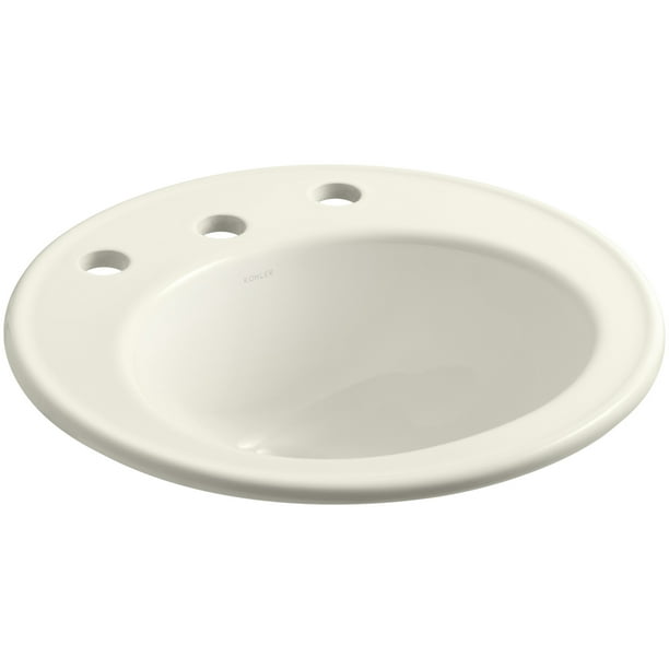 Kohler K22028 Brookline 19" Drop In Bathroom Sink Off White