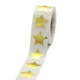 thumbnail image 3 of 1 rollo de etiquetas adhesivas de papel con forma de estrella y lámina metálica, etiquetas adhesivas con forma de estrella para escribir, suministros para profesores, dorado, 24 x 23,5 mm, 500, 3 of 5