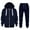 Dark Blue, variant on Kids Toddler Sweatsuit 2 Piece Long Sleeve Full Zip Up Dark Blue Soft Hoodie Jogger Set Winter Clothes Girls Clothes Size 7-8 Years Boys Girls Fashion