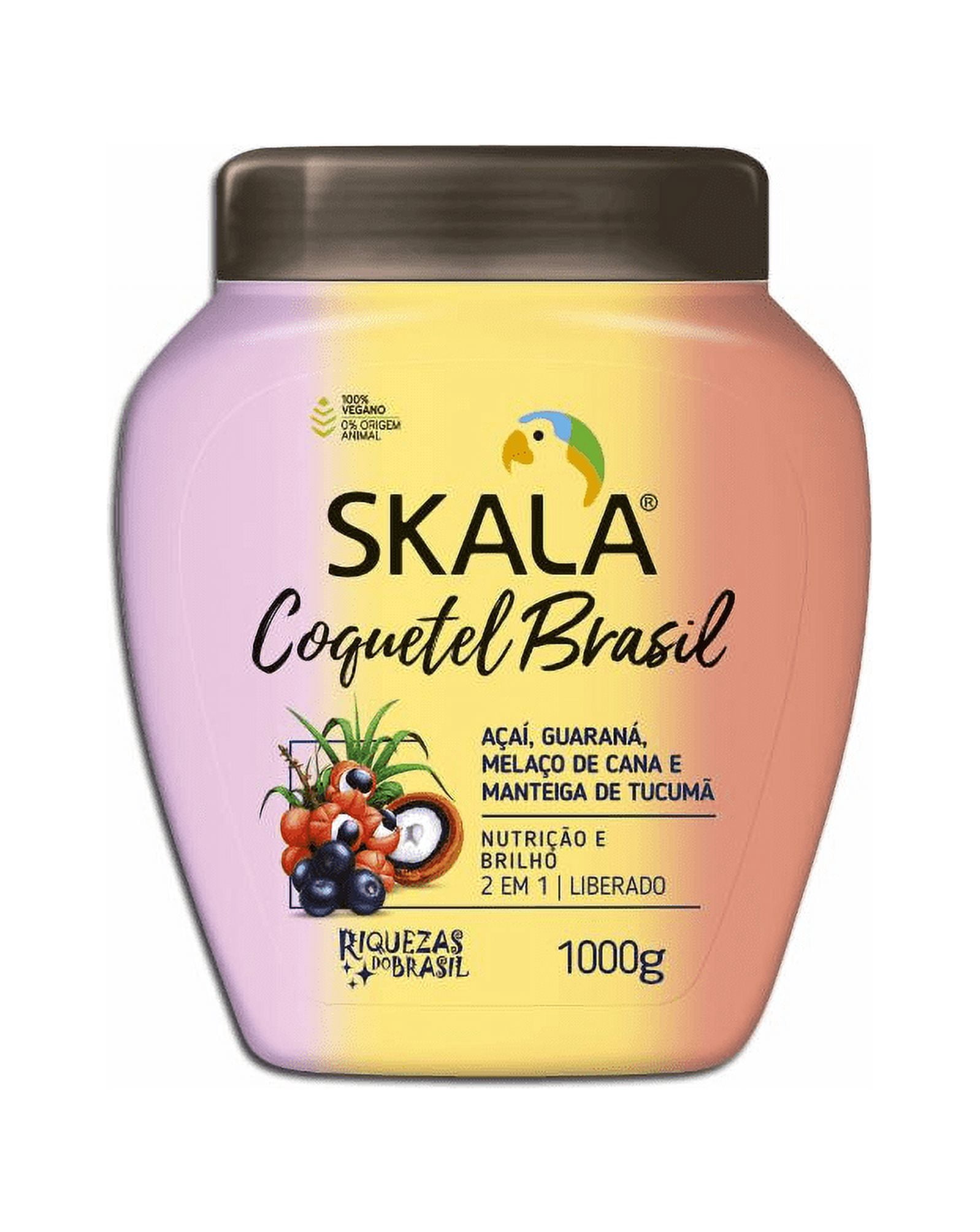 Skala Hair Treatment Cream Coquetel Brasil for Dry and Damaged Hair - Shine, 1000g(35.2oz)