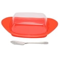 thumbnail image 1 of Butter Box, Freshness-Keeping Durable Boat-Shaped Butter Dish With Lid For Cheese For Home For Restaurant For Butter Red, 1 of 8