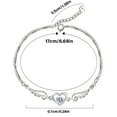 thumbnail image 7 of KeirineCC 925 Sterling Silver Guardian Angel Wings Bracelets for Women, New Design Heart Adjustable Chain Bracelets for Jewelry - Silver, 7 of 7