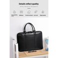 thumbnail image 3 of Noble choice, leather business large-capacity handbag,black, 3 of 9